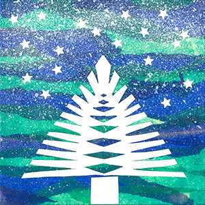 Collage Christmas Tree - Art - Christmas Cards - Creation Art Cards