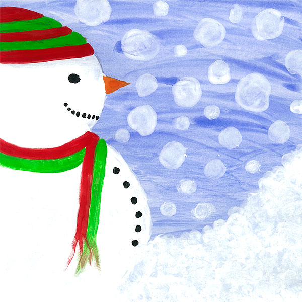 Snowman - School Christmas Card Project