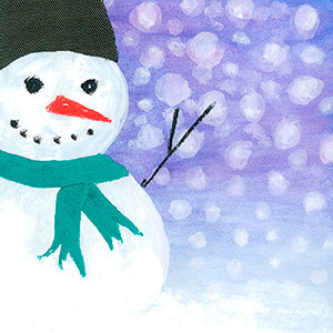 Snowman with Scarf - Fundraising School Christmas Cards