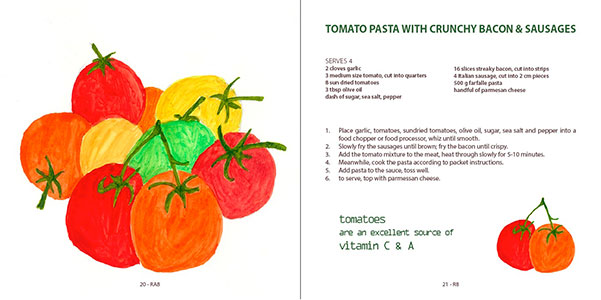 School Fundraising Recipe Book Pages - Tomato Recipe