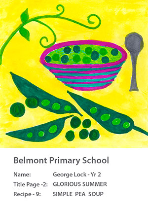 School Fundraising Recipe Book Art - Pea Soup